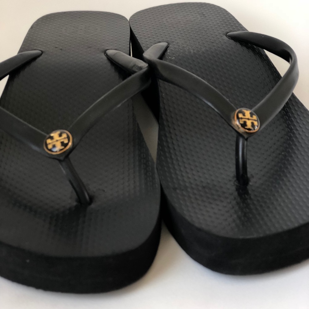 Tory Burch wedge flip flops